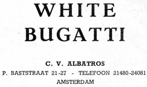 Bugatti White 19450927 albatros