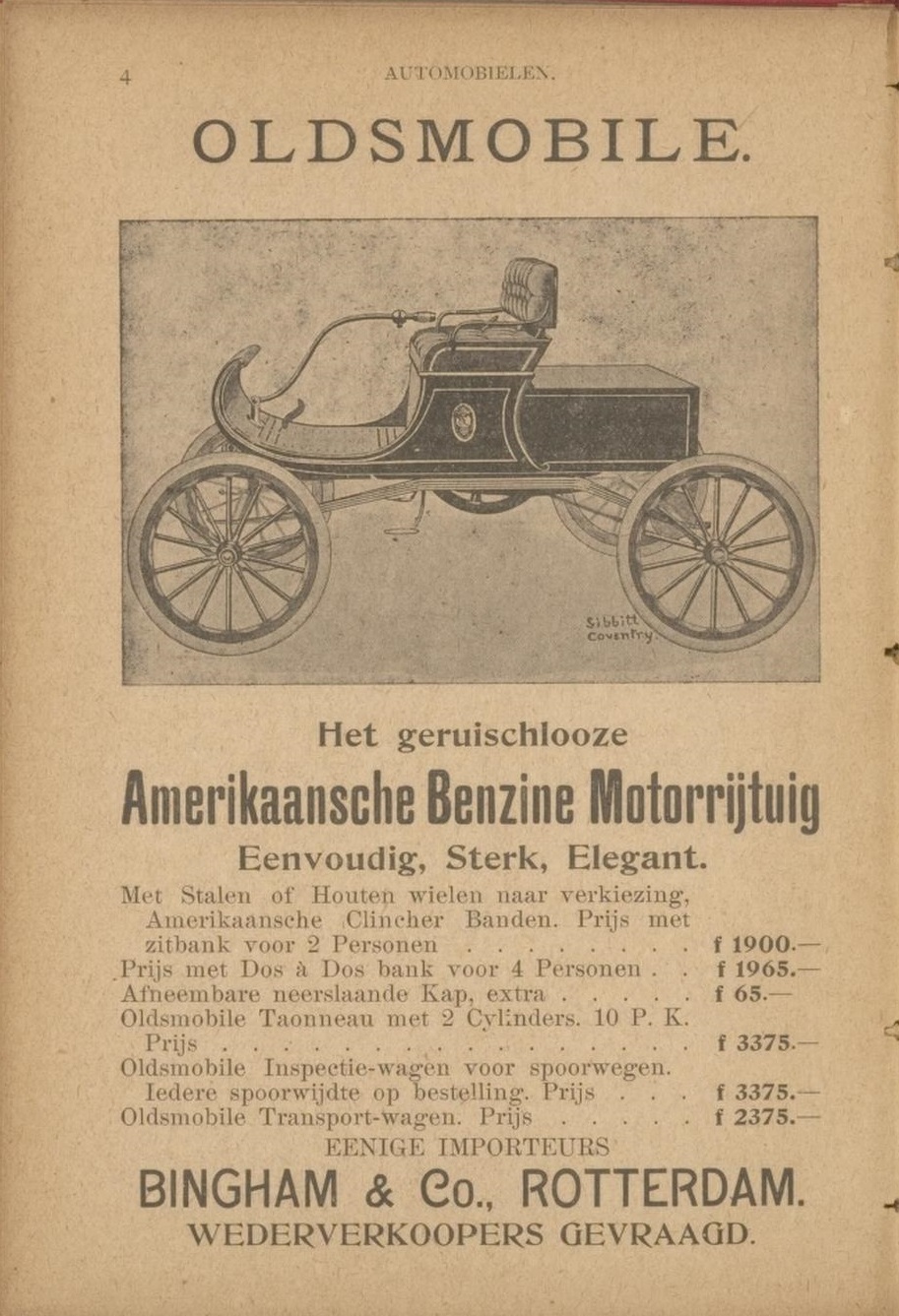 1904 Het sportboek voor 1904 Oldsmobile