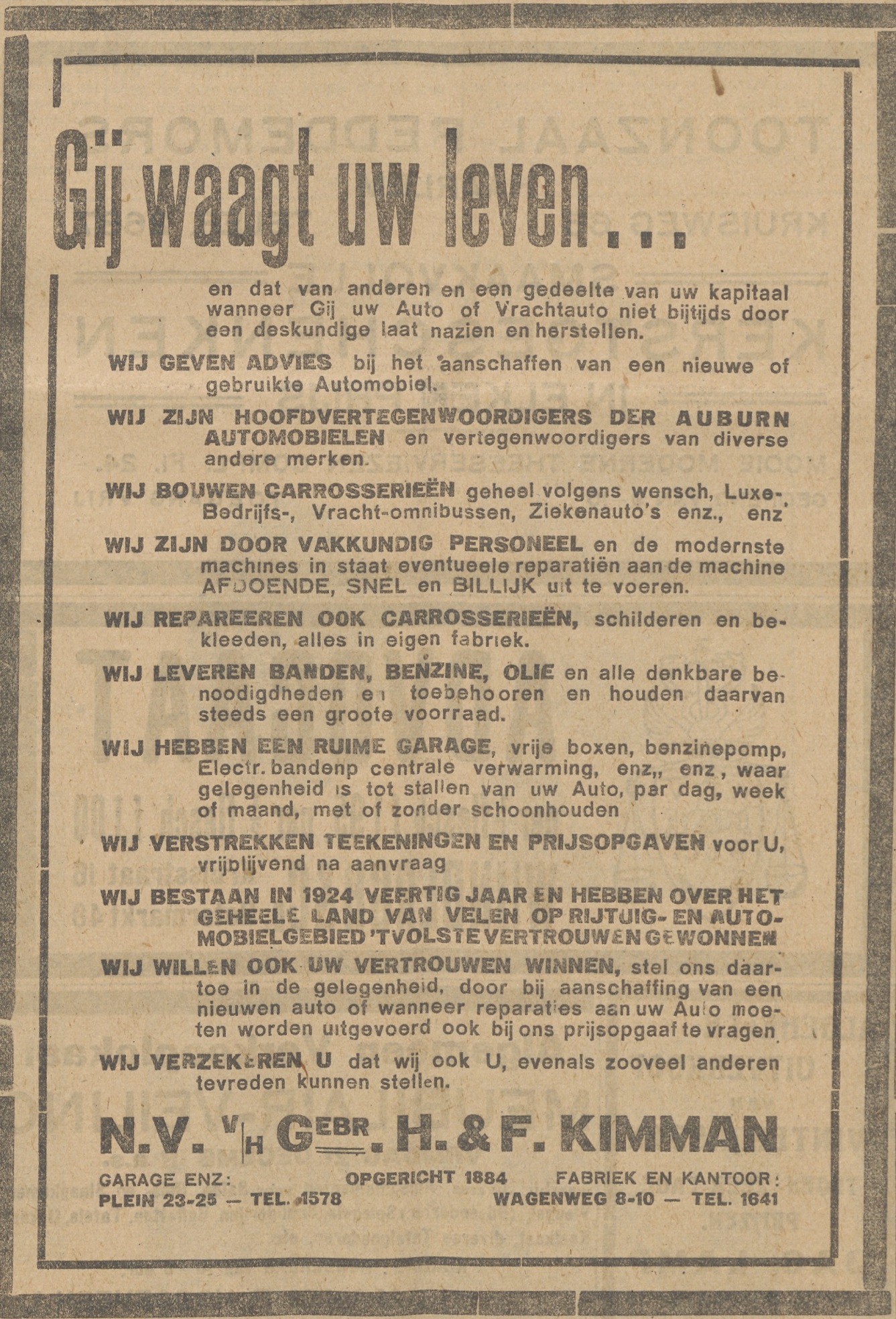 1923 Nieuwe Haarlemsche Courant 18 december 1923