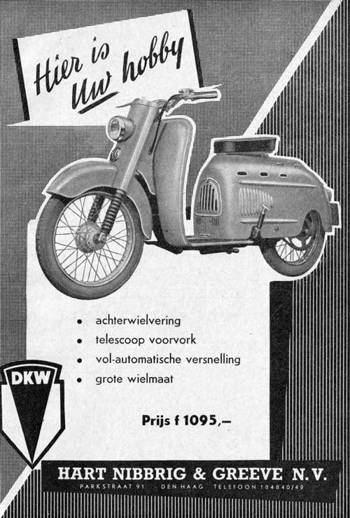 DKW 1954 hng Scooter uitgeverij Nortier Harmsze