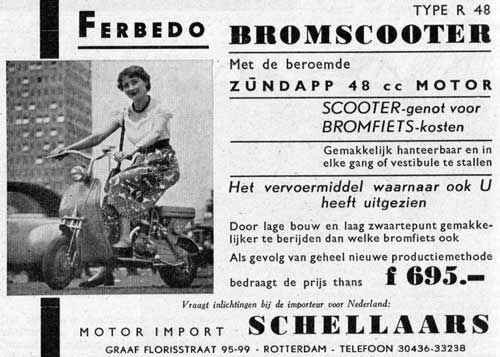 Ferbedo 1954 schellaars Scooter uitgeverij Nortier Harmsze