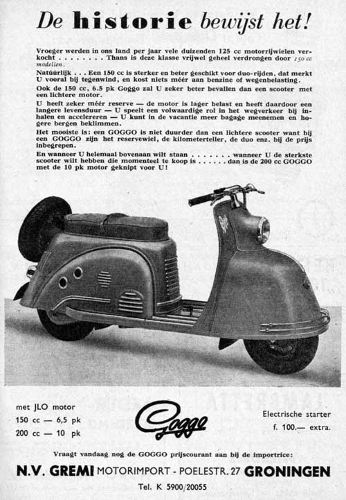 Goggo 1954 gremi Scooter uitgeverij Nortier Harmsze