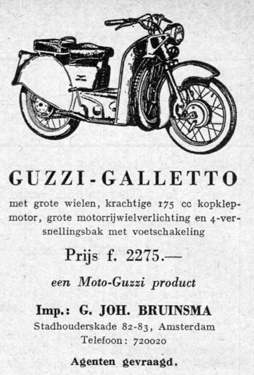 Guzzi 1954 bruinsma Scooter uitgeverij Nortier Harmsze