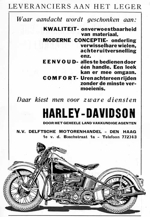 Harley Davidson 19300000 dmh leverancier aan het leger