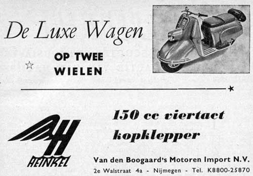 Heinkel 1954 boogaard Scooter uitgeverij Nortier Harmsze