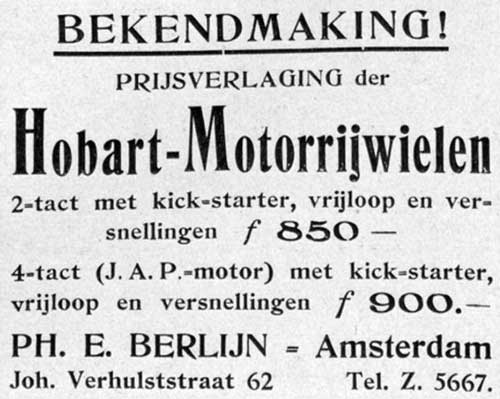 Hobart 19210504 berlijn