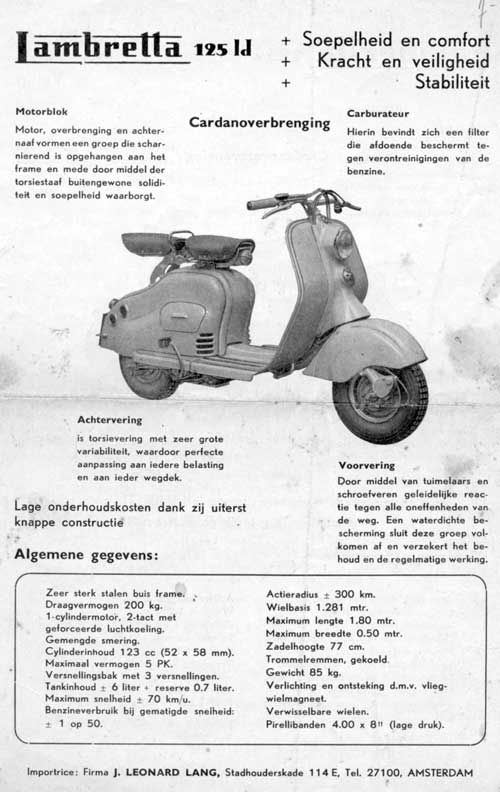 Lambretta 1954 circa leonard lang 1