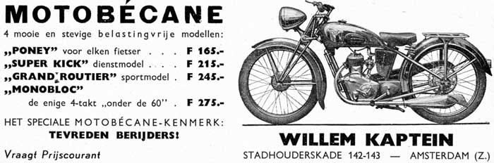 Motobecane 19390701 willem kaptein AK 18
