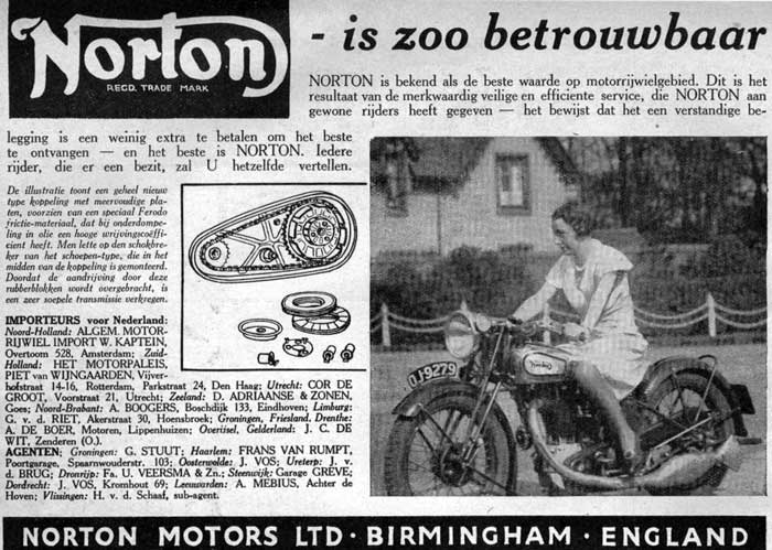 Norton 1934 diverse importeurs