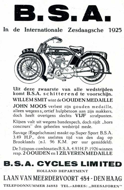 bsa 1925 09 21 bsa cycles