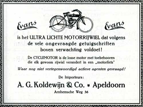 evans cyclemotor koldewijn