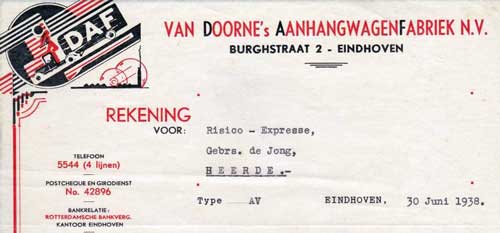 briefhoofd DAF ahw 19380630