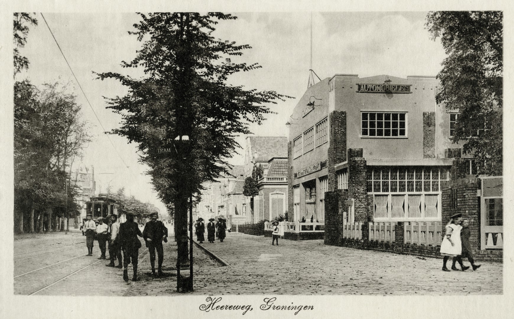 ansichtkaart rechts Garage Fongers 1918 1925
