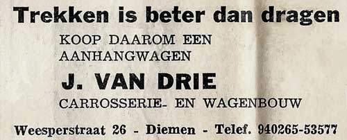 Carrosserie van Drie 1965