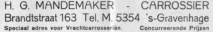 Mandemaker carrosserie 19230808 Vraagbaak Automobiel handel