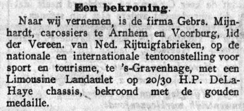 Mijnhardt 19130808 Arnhemsche courant