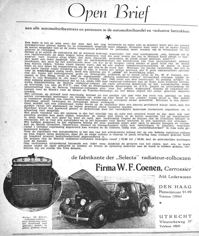 carrosserie coenen 19460000 open brief