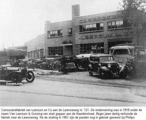 carrosseriefabriek van leersum larenseweg 1930 circa