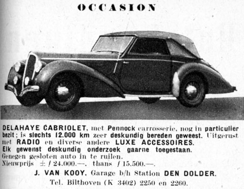 pennock delahaye 1949 Autokampioen