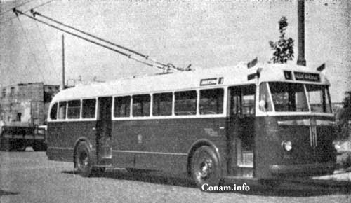 verheul Trollybus Arnhem chass BUT British United Traction elek EEC carros Verheul St en Str verv 19500205