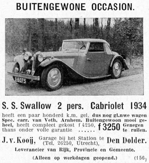 veth 1934 SS swallow L 6075 ak