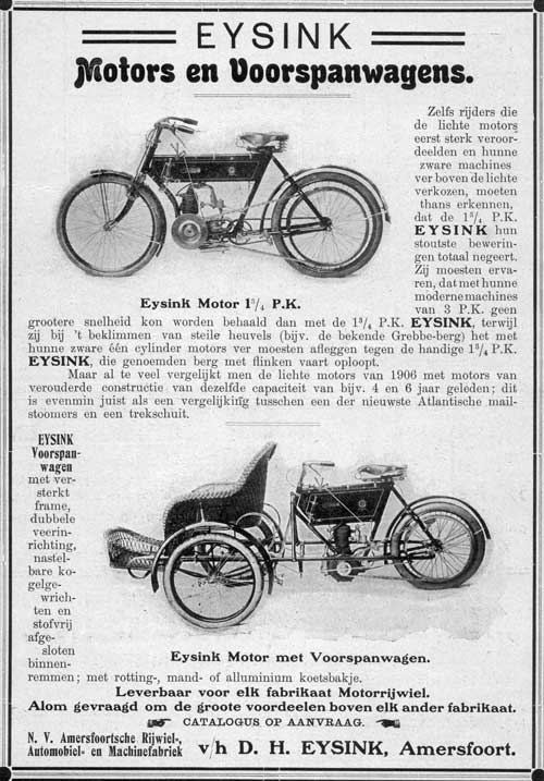 Eysink 1906 eysink voorspanwagen
