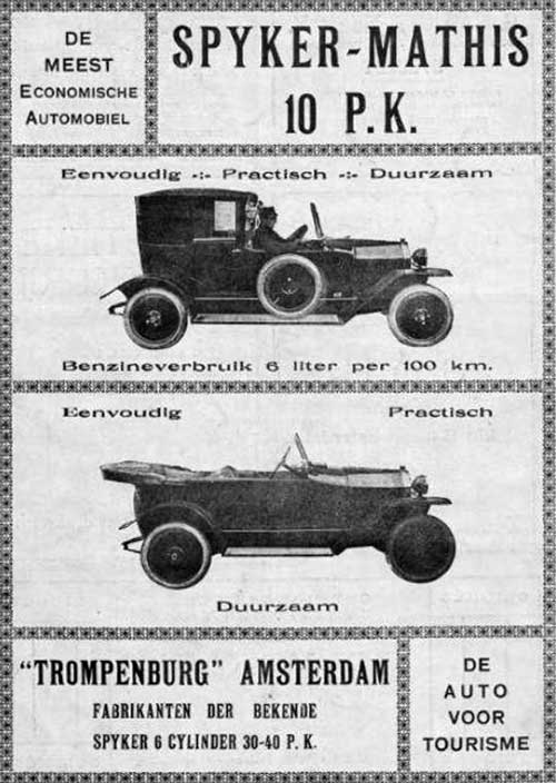 Spyker Mathis 1918 trompenburg