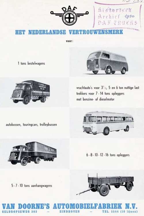 daf vertrouwensmerk 19500000 doorne