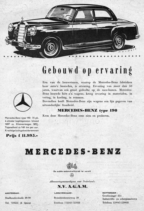 mercedes benz 19561025 agam de auto