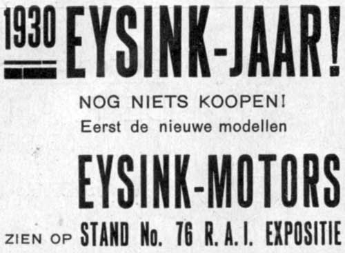 Eysink 19300124 Eysink RAI