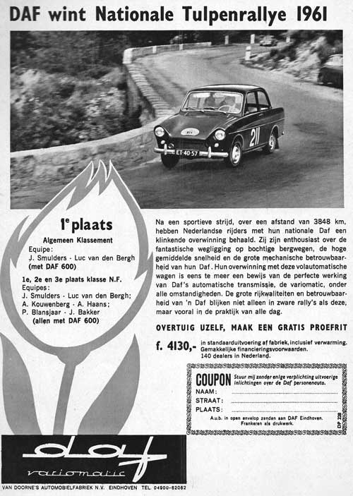 daf 19610520 doorne Autokampioen 1