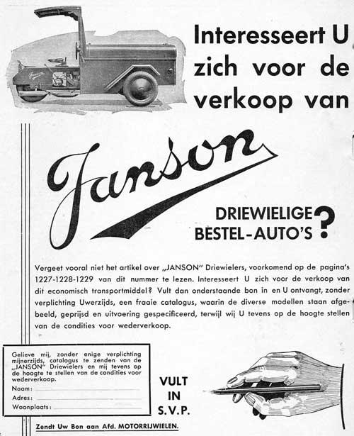 janson Garagegids october 1934