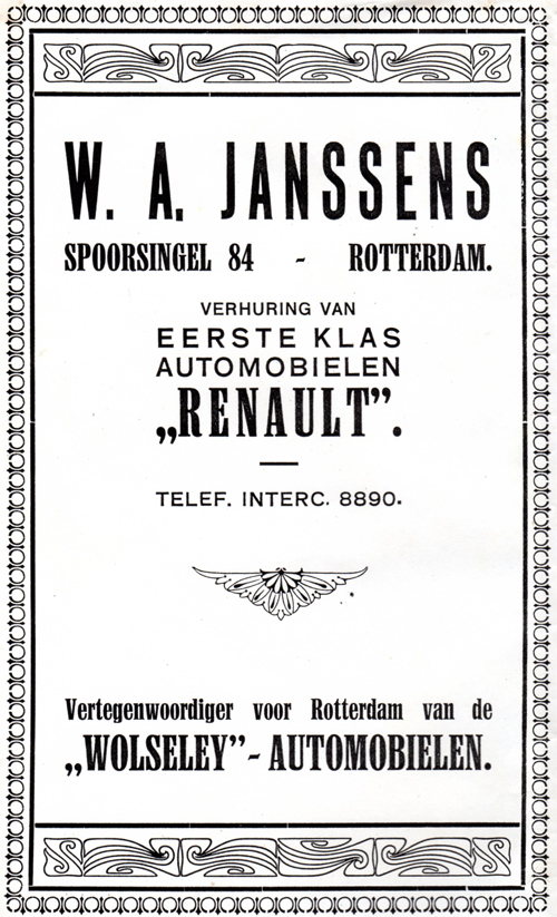 janssens wolseley renault 1914