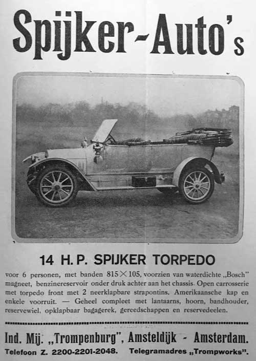 spijker 14hp torpedo 19160000 trompenburg