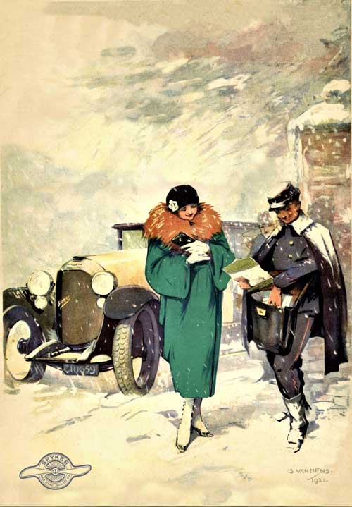 spyker poster 1921 trompenburg 1921 i