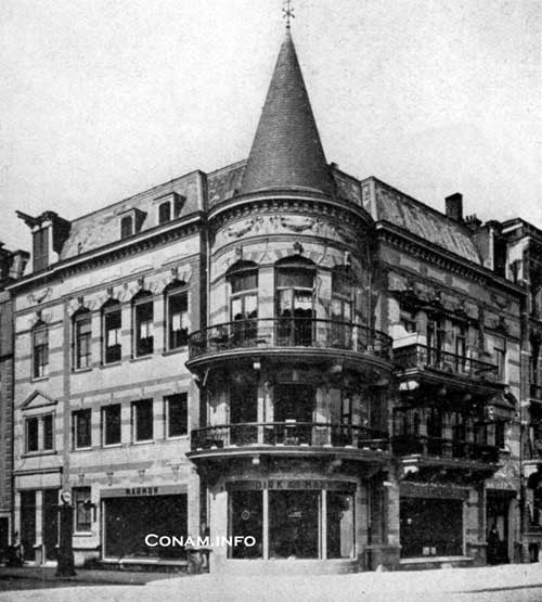Amsteldijk 25 hoek tweede Jan v/d Heidestraat, opname 1926.