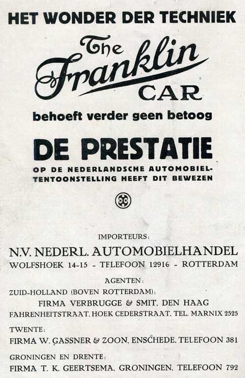 Franklin-1921-ned-autom-handel