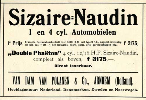 Sizaire Naudin 1910 10 20 dam polanen