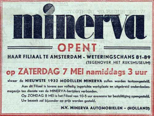 Minerva (B) - Minerva Automobielen, Amsterdam,