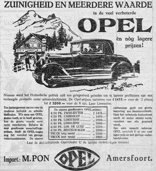 Opel 19300425 pon