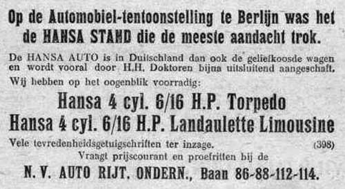 Hansa 19111105 schutter