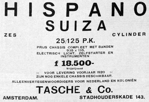 Hispano 19191210 tasche