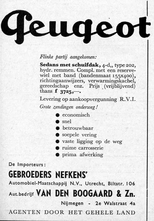 Peugeot 19470430 nefkens