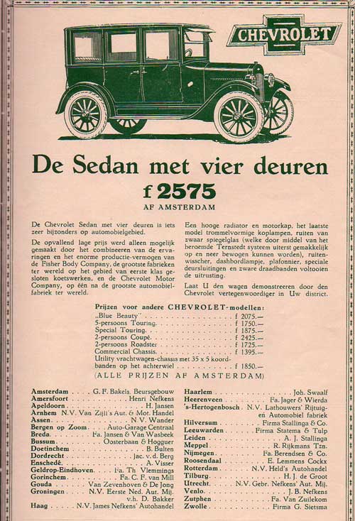 chevrolet 19250213 diverse importeurs