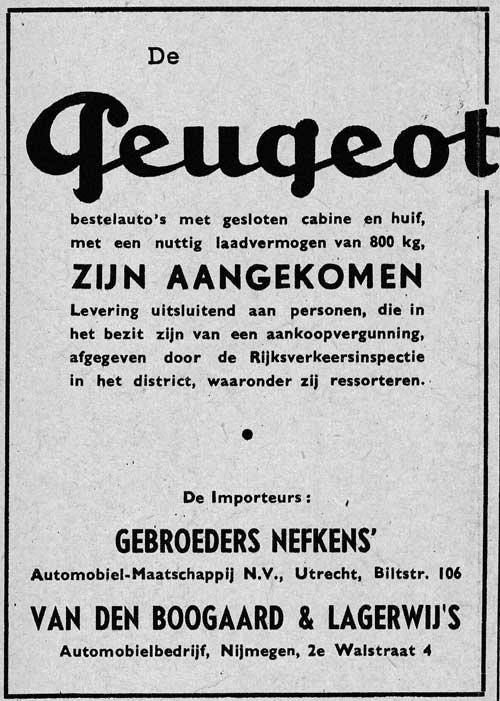 Peugeot 19460803 nefkens