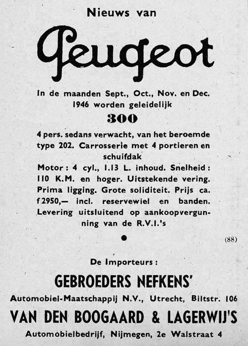 Peugeot 19460824 nefkens