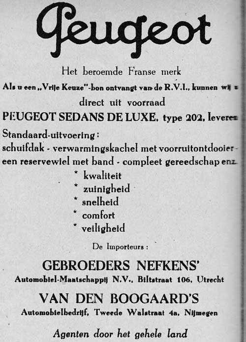 Peugeot 19480407 nefkens