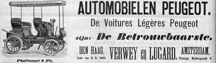 Peugeot 19010601 verwey lugard