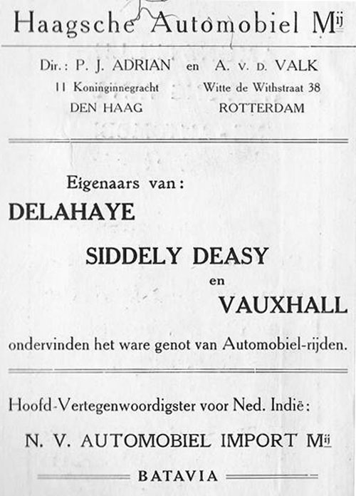 delahaye siddeley vauxhall 1915 1916 ham