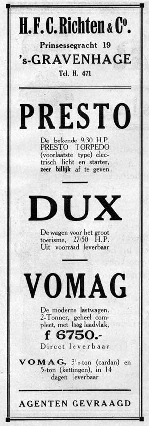 presto dux voma 19210811 richten auto